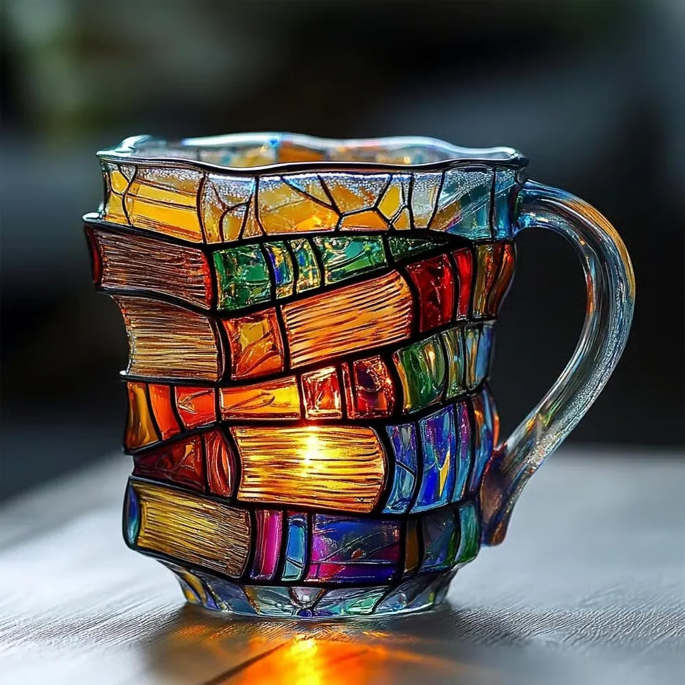 Amber Arbor Painted Book Mug
