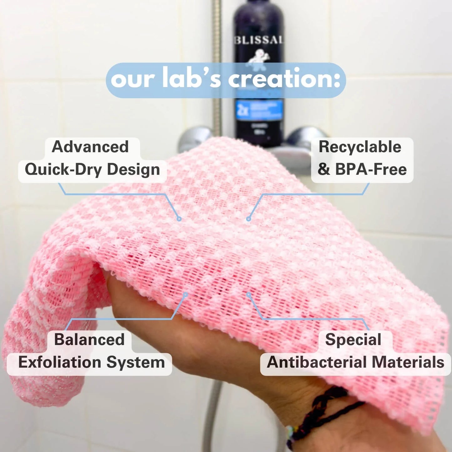Luveario Exfoliating Shower Towel