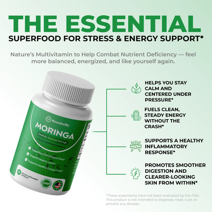 Pure RosaBella  Moringa Supplement - 90+ Essential Nutrients in Every Serving