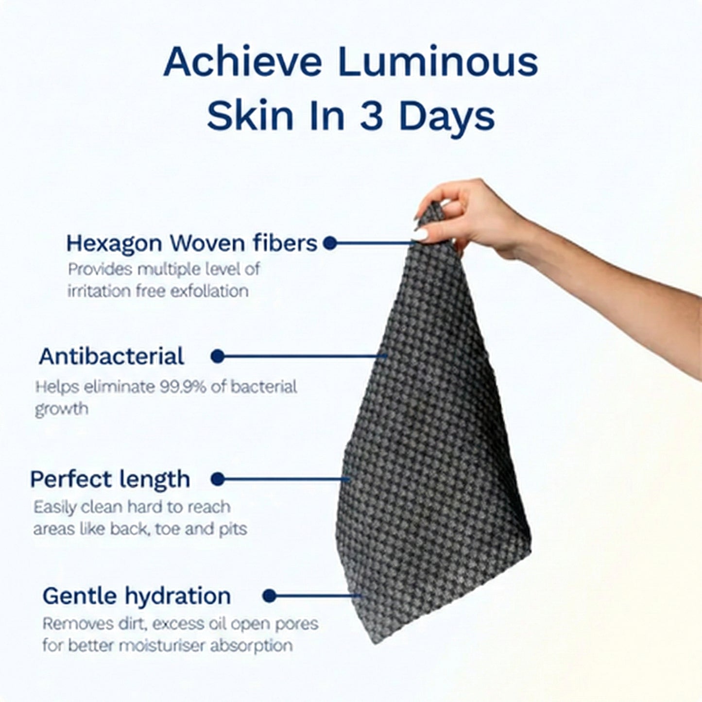 Luveario Exfoliating Shower Towel