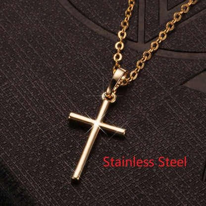 Rotatable Crown Rhinestone Cross Choker Necklace Earrings Rings for Women Minimalist Cross Chain Christian Jewelry Prayer Gift