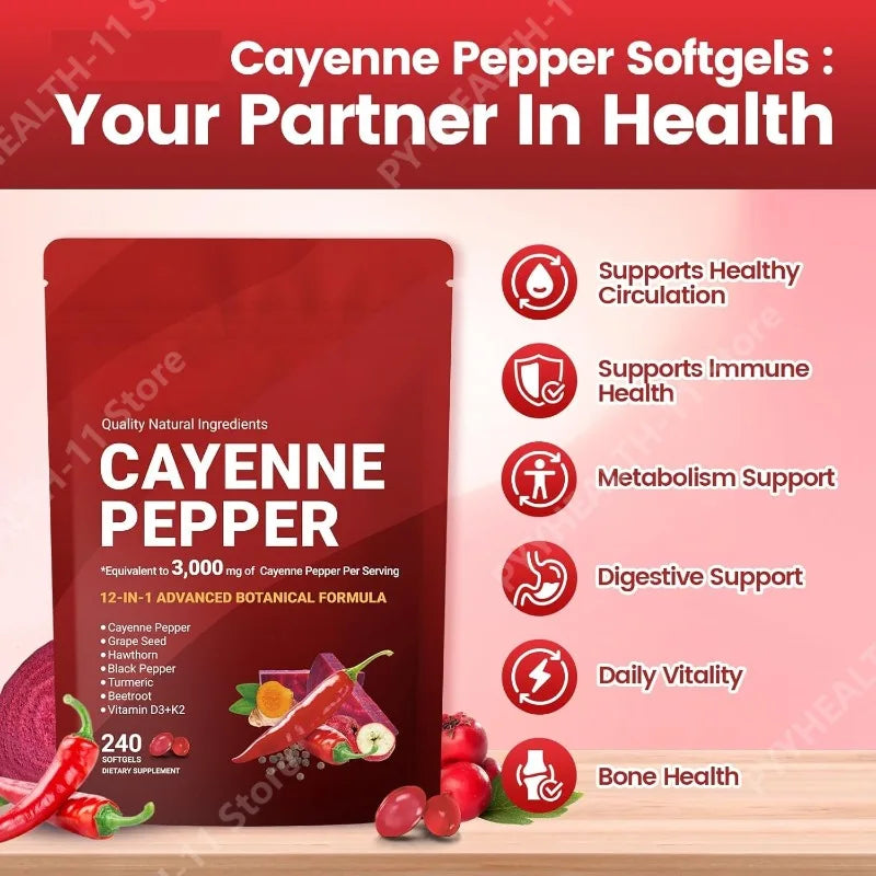 Cayenne Pepper Softgels Supplement