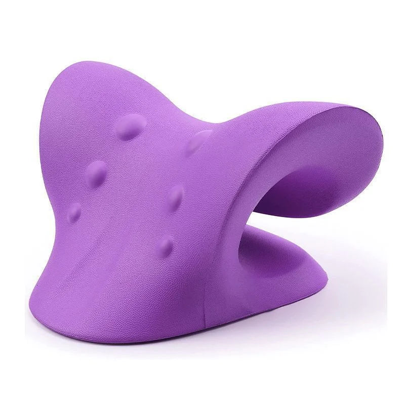 Cervical Spine Massage Pillow U Shaped Neck Support Gravity Shiatsu Therapy for Pain Relief Blue
