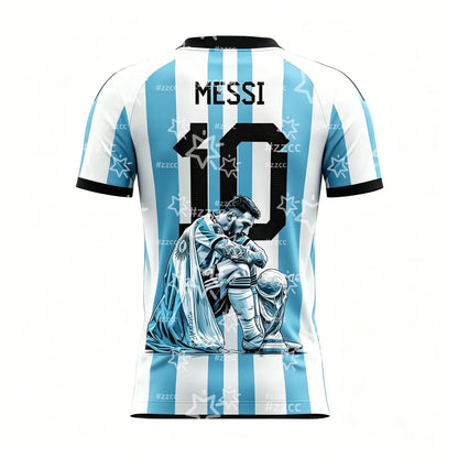 2026 Messi Argentina Team Football Jersey Match & Training Kit Summer Sports Men's T-Shirt Children's Clothing Tee Y2k Woman
