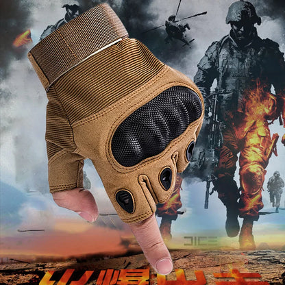 Military fan hard shell black eagle tactical sports gloves male cross border protection male five finger hard shell training