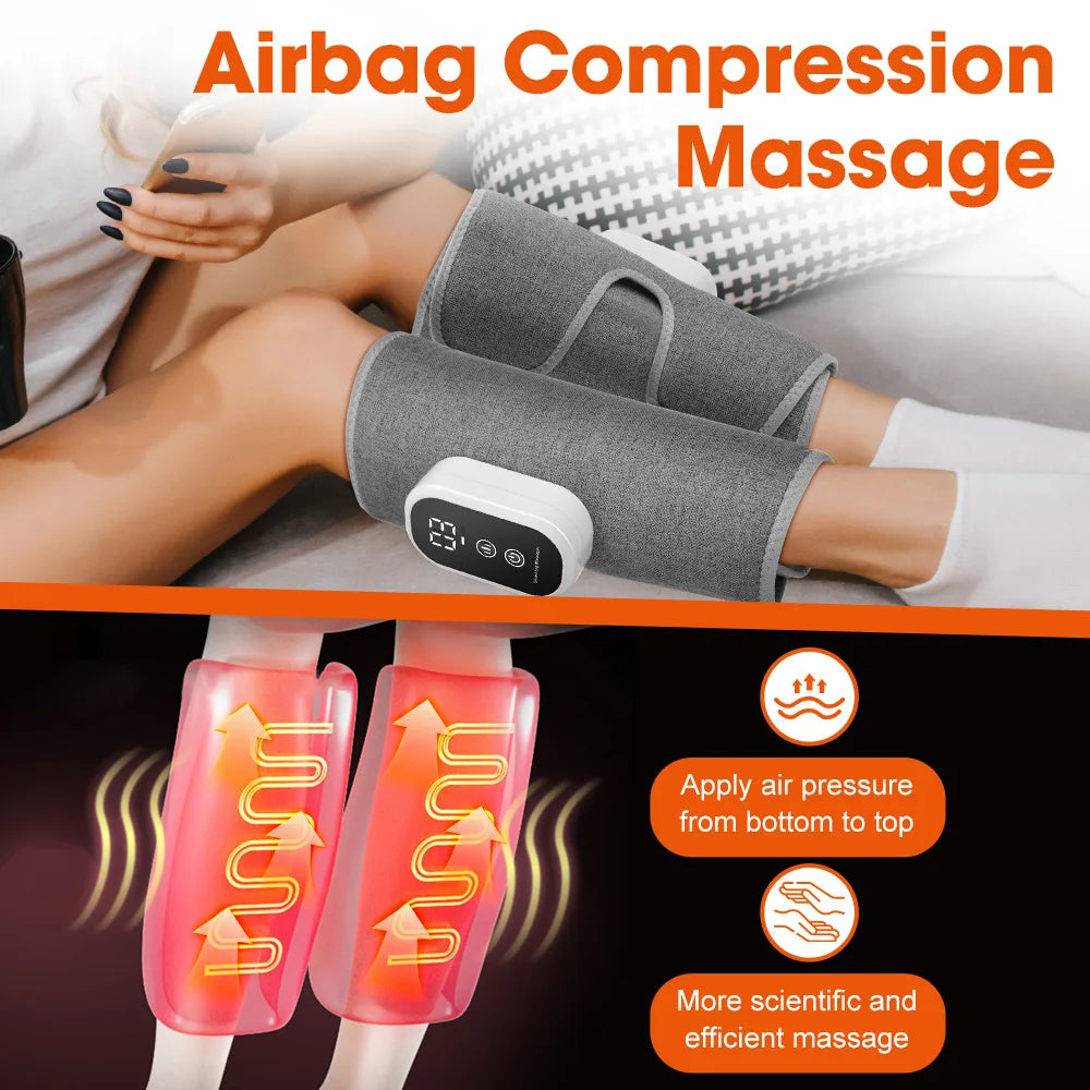 Wireless 360° Air Pressure Calf Massager Eletric 3 Mode Airbag Compresstion Leg Massage Foot Calf Muscle Relax Blood Circulation