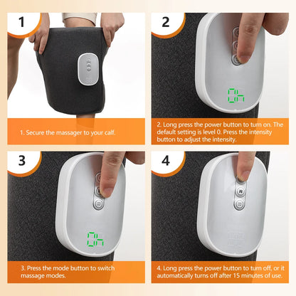 Wireless 360° Air Pressure Calf Massager Eletric 3 Mode Airbag Compresstion Leg Massage Foot Calf Muscle Relax Blood Circulation