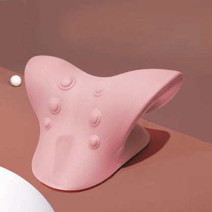 Cervical Spine Massage Pillow U Shaped Neck Support Gravity Shiatsu Therapy for Pain Relief Blue