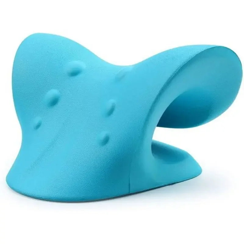 Cervical Spine Massage Pillow U Shaped Neck Support Gravity Shiatsu Therapy for Pain Relief Blue