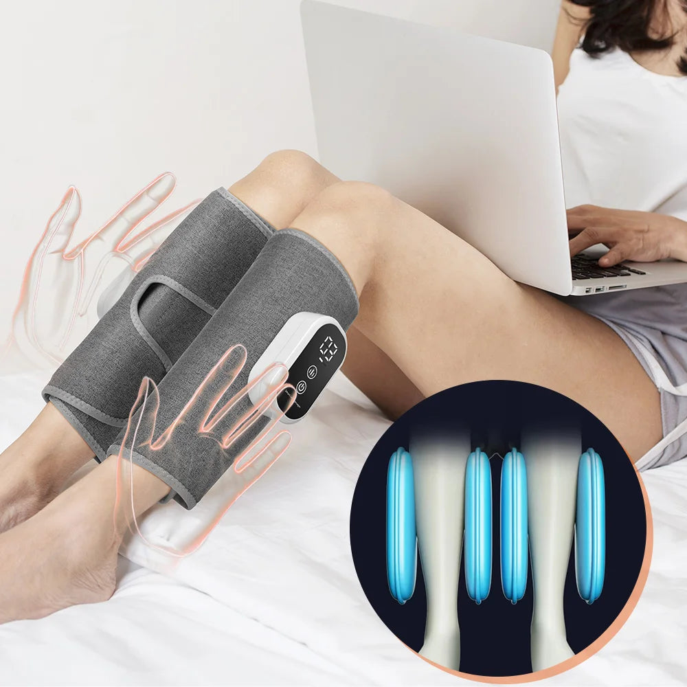 Wireless 360° Air Pressure Calf Massager Eletric 3 Mode Airbag Compresstion Leg Massage Foot Calf Muscle Relax Blood Circulation