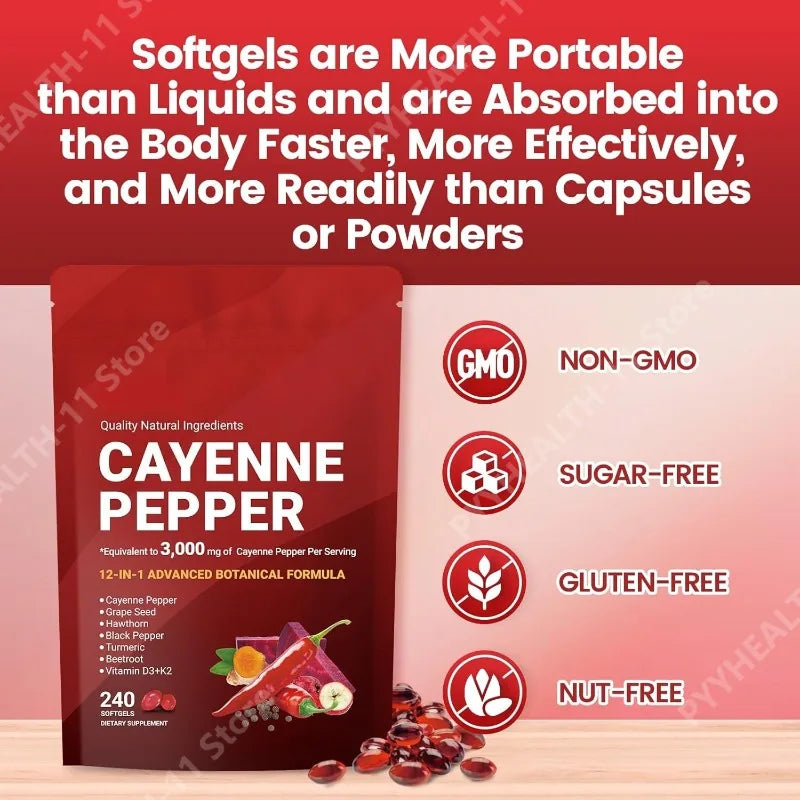Cayenne Pepper Softgels Supplement