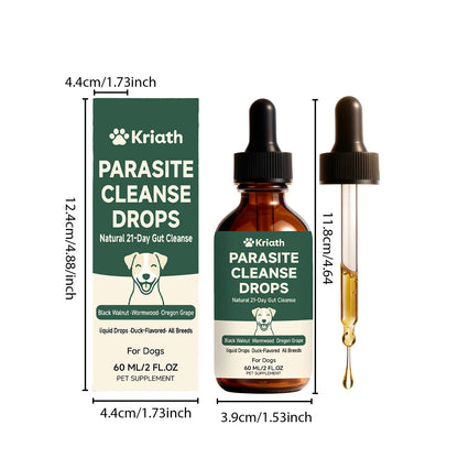 Kriath Pet Digestive Supplement Drops Digestive Comfort Gastrointestinal Health Immune Support Gentle Dog Nutrition Supplement