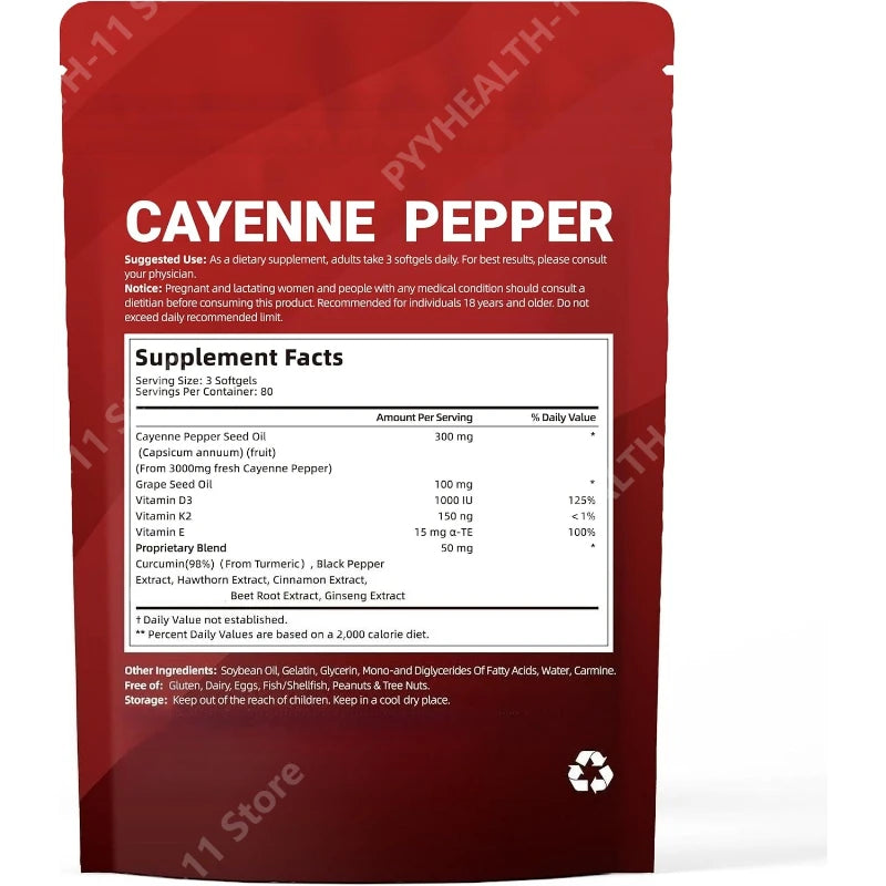 Cayenne Pepper Softgels Supplement