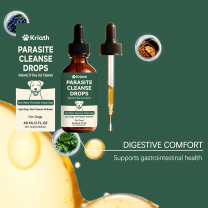 Kriath Pet Digestive Supplement Drops Digestive Comfort Gastrointestinal Health Immune Support Gentle Dog Nutrition Supplement