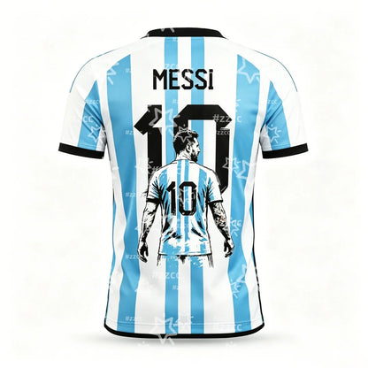 2026 Messi Argentina Team Football Jersey Match & Training Kit Summer Sports Men's T-Shirt Children's Clothing Tee Y2k Woman