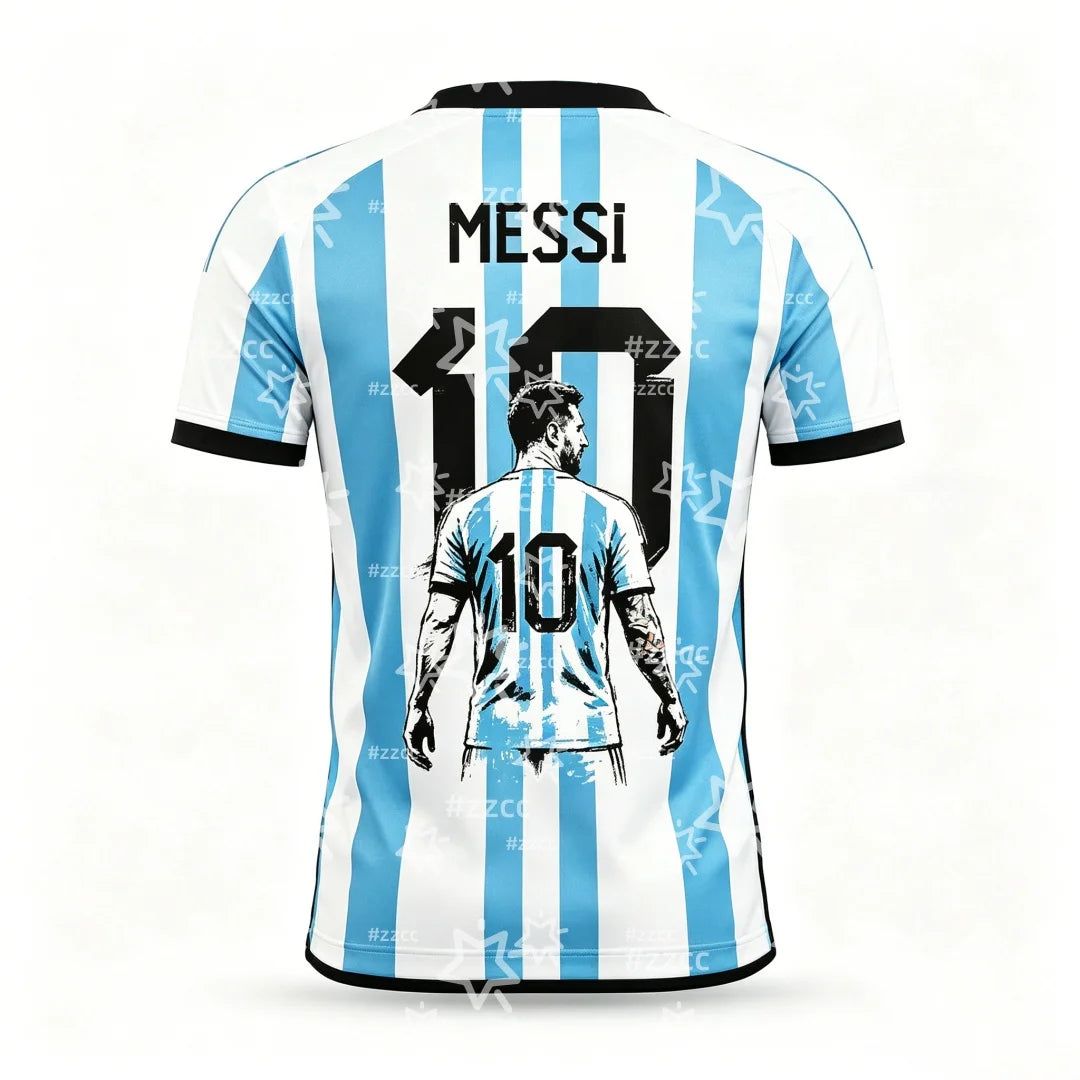 2026 Messi Argentina Team Football Jersey Match & Training Kit Summer Sports Men's T-Shirt Children's Clothing Tee Y2k Woman