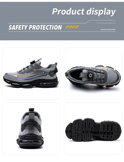 Indestructible Steel Toe Protective Safety Shoes Slip Resistant Abrasion Resistant Work Shoes Men Tough Comfortable Sneaker ﻿