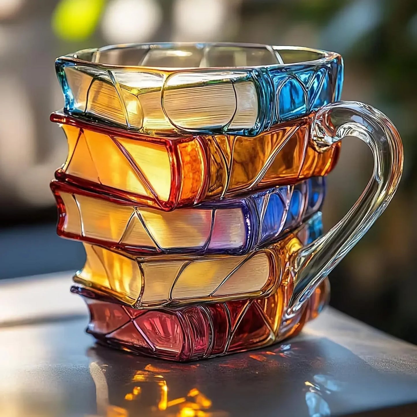 Amber Arbor Painted Book Mug