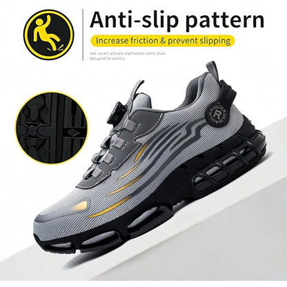 Indestructible Steel Toe Protective Safety Shoes Slip Resistant Abrasion Resistant Work Shoes Men Tough Comfortable Sneaker ﻿