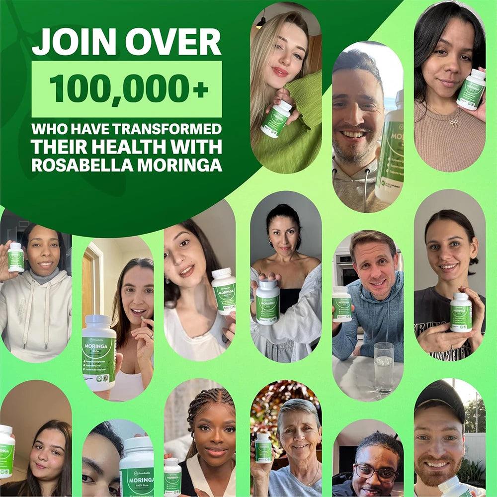 Pure RosaBella  Moringa Supplement - 90+ Essential Nutrients in Every Serving