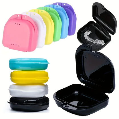 5/10Pcs Denture Bath Storage Box Fake Teeth Orthodontic Retainer Case Mouth Guard Container Plastic Organizer Oral Hygiene Tools
