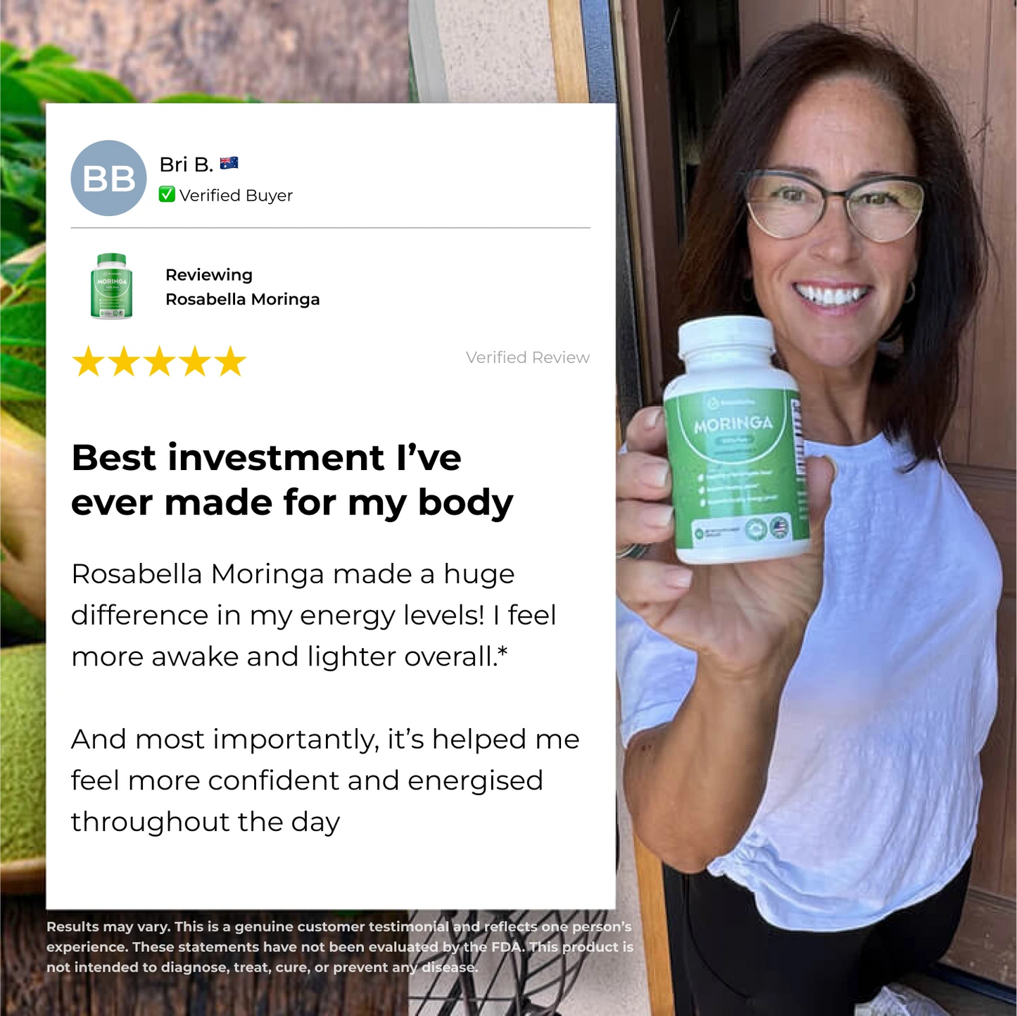 Pure RosaBella  Moringa Supplement - 90+ Essential Nutrients in Every Serving