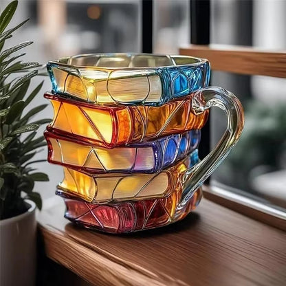 Amber Arbor Painted Book Mug